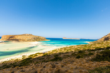Naklejka na ściany i meble beautiful beaches of Greece - Crete Balos bay