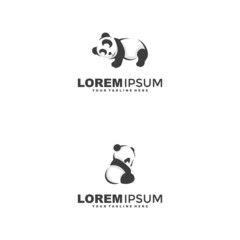 Panda logo design template illustration

