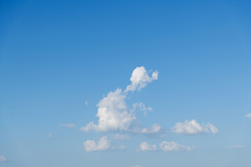 Beautiful blue sky withwhite clouds.