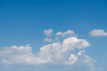 Beautiful blue sky with white clouds