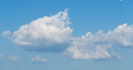 Beautiful blue sky with white clouds
