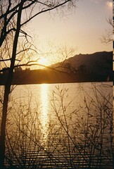 sunset over the lake / Korea / film photography