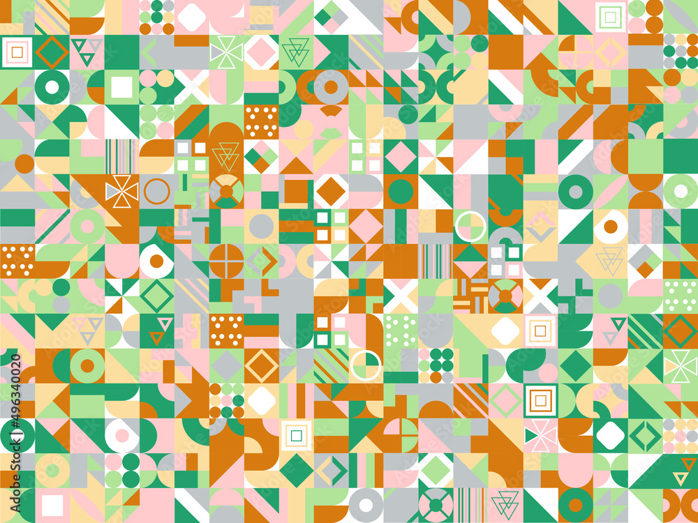 Poster modern abstract geometric pattern with different shapes. abstract texture background for cover poste