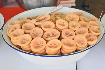 Compote young santol fruit preserve, Thai dessert.
