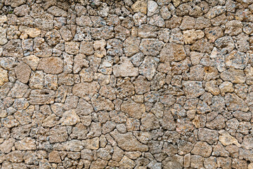 Close up of old stone wall