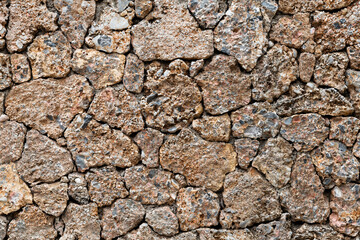 Close up of old stone wall