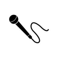microphone icon vector. illustration template. simple flat shape