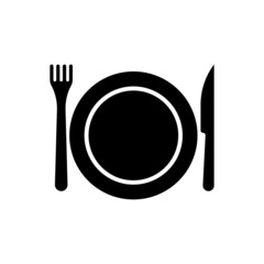 tableware icon vector. spoon, fork, knife, plate. restaurant concept symbol
