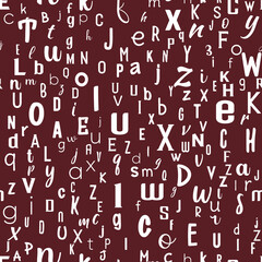 Letters, alphabet, education, school concept. Seamless vector EPS 10 pattern. Flat style
