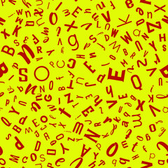 Letters, alphabet, education, school concept. Seamless vector EPS 10 pattern. Flat style
