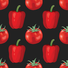 hand draw vegetable seamless pattern design