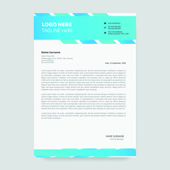 Modern corporate letterhead page design templates