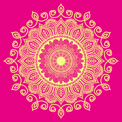 luxury ornamental mandala background design,pattern in form of mandala for Henna