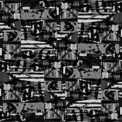 Black and White Collage Abstract Texture