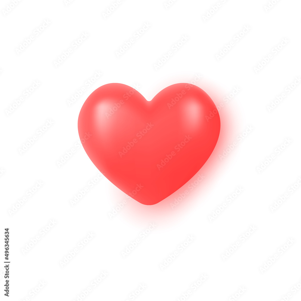 Aufkleber d icon like and red heart in a minimalistic cartoon style. button for social networks. vector illust