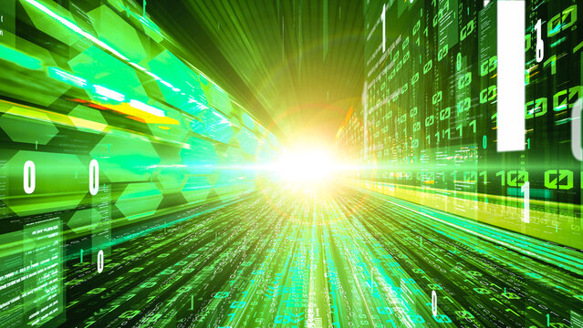 Software development, application programming code and tacit computer coding . Concept of smart digital transformation and technology disruption that changes global trends in new information era .