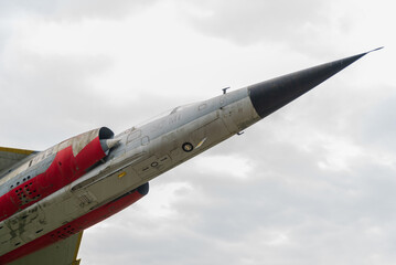 Fighter airplane shot from below