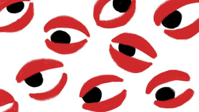 
looping animation of guarana fruits, the animation alludes to the fruit looking like eyes