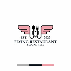 Flying restaurant logo design