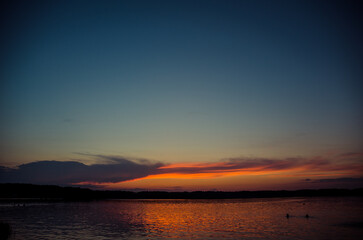 Beautiful sunset above the sea.