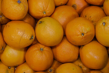 Composition of several ripe oranges
