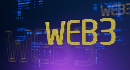 WEB3 next generation world wide web blockchain technology with decentralized information, distributed social network	
