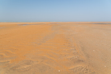 Fototapeta na wymiar Abstract sand beach in Normandy beach