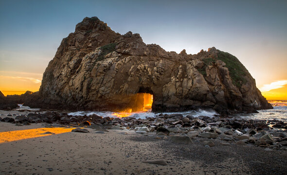 Sun Set at Pfeiffer Beach Big Sur, CA