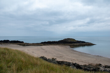 Llanddwyn beach on Anglesey Island in north Wales. A nature reserve with ancient natural geological features