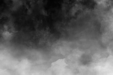 Smoke texture overlays on Isolated background. Smoke on floor. Isolated black background. Misty fog effect. magic fog, dust texture effect. White clouds, Gas explodes, swirl and dances in space.