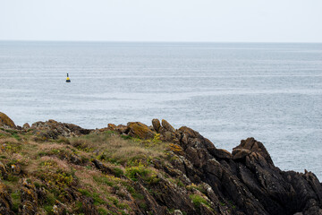 Llanddwyn beach on Anglesey Island in north Wales. A nature reserve with ancient natural geological features