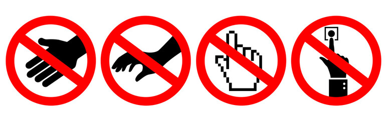 Do not touch vector sign