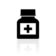 Pills bottle medical icon