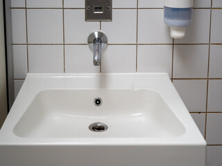 Sink with sensor tap. Touch faucet.
