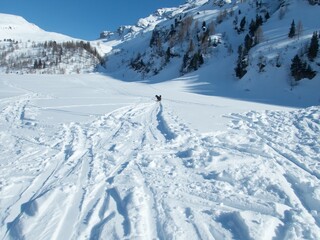 winter landscape in raurisertal in austrian alps