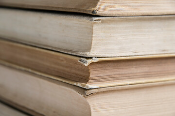 Side view composition with books 