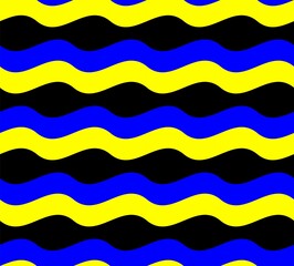 Seamless vector pattern with yellow blue ribbon. Support Ukraine.