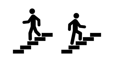 ikona człowieka na schodach