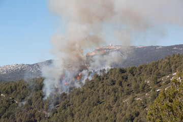 Fototapeta premium fire in the mountains