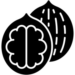 Walnut icon, Passover related vector illustration