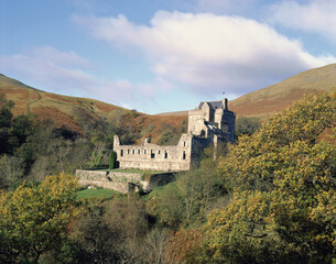 Castle on a hill, Castle Campbell, Dollar, Scotland