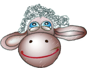 smiley happy sheep
