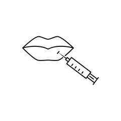 Set of beauty icons. Adjustable contours. For bloggers, cosmetic advertising design and hairdressers, stylists, healers, beauty salons or beauticians