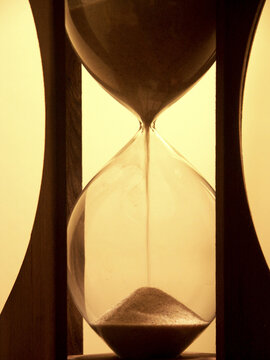 Close-up of an hourglass