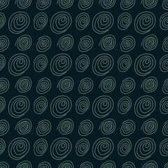 A set of seamless patterns with spirals, 1000x1000, vector grafic.