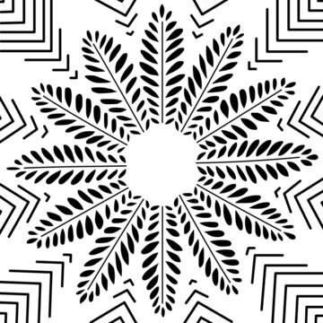 geometric nature leaf background design