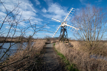 Boardman's Windmill; a drainage pump located by the River Ant at How Hill, Ludham, in the Norfolk...