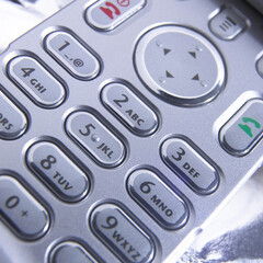 Obraz premium Close-up of the buttons on a mobile phone