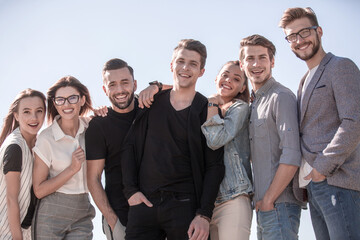 Fototapeta premium group of like-minded friends standing together