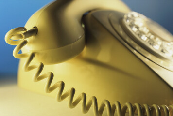 Close-up of a landline telephone